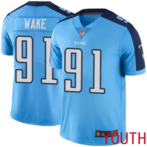 Tennessee Titans Limited Light Blue Youth Cameron Wake Jersey NFL Football #91 Rush Vapor Untouchable